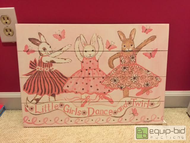 lot 173 image: Dancing Bunnies Plaque