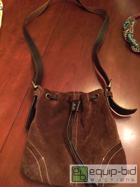 lot 183 image: Authentic Coach Bohemian Suede Purse
