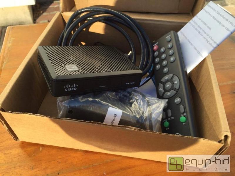 lot 194 image: New Time Warner Cable Cisco DTA 170HD, Adapters,Remote,Charger, and HDMI Cable