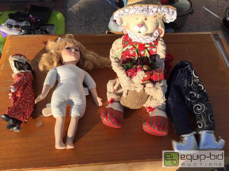 lot 230 image: Various Old Dolls including Bunny Doll