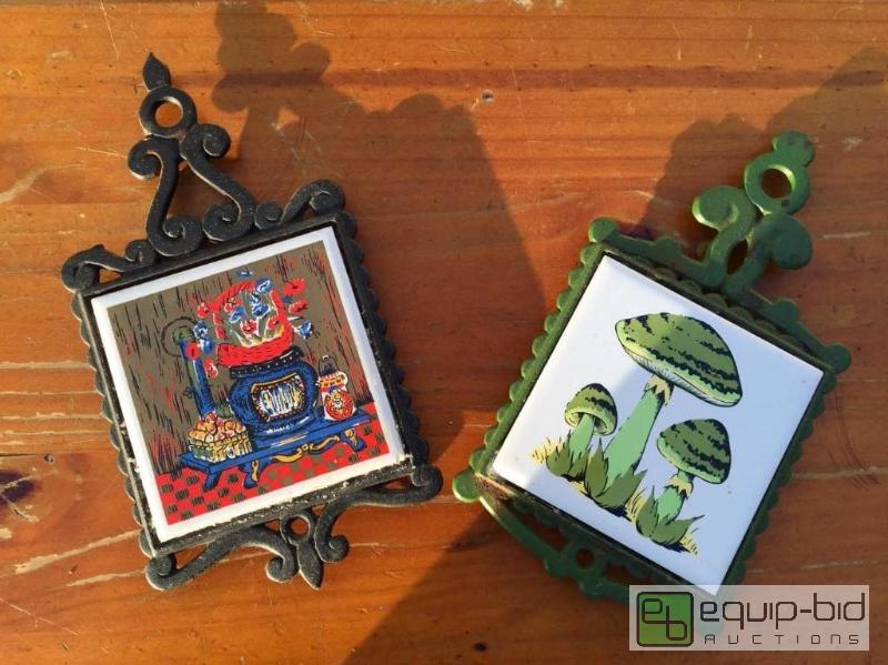 lot 246 image: Two Retro Tile Trivets