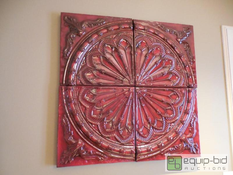 lot 25 image: Four piece Cast Metal Wall Hanging