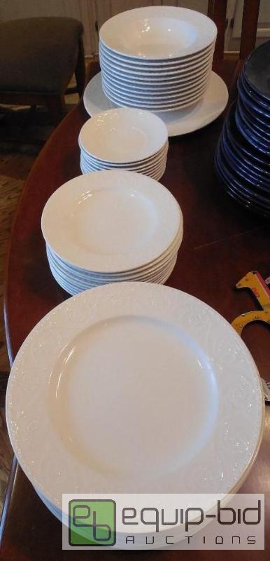 lot 28 image: Set of Mikasa Plaza Lane White China