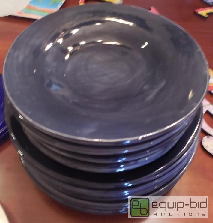 lot 29 image: Pottery Barn Blue Sausalito Pottery  Stoneware