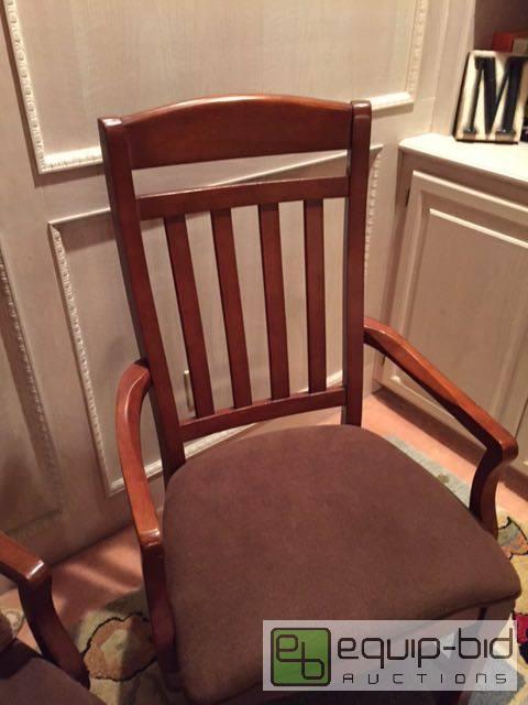 lot 39 image: Set of Six Solid Cherry Dinning Room Chairs