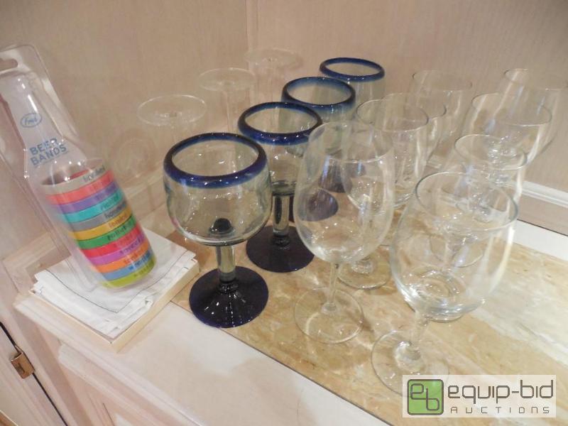 lot 42 image: Assorted Lot Glass Stem Ware and Crystal