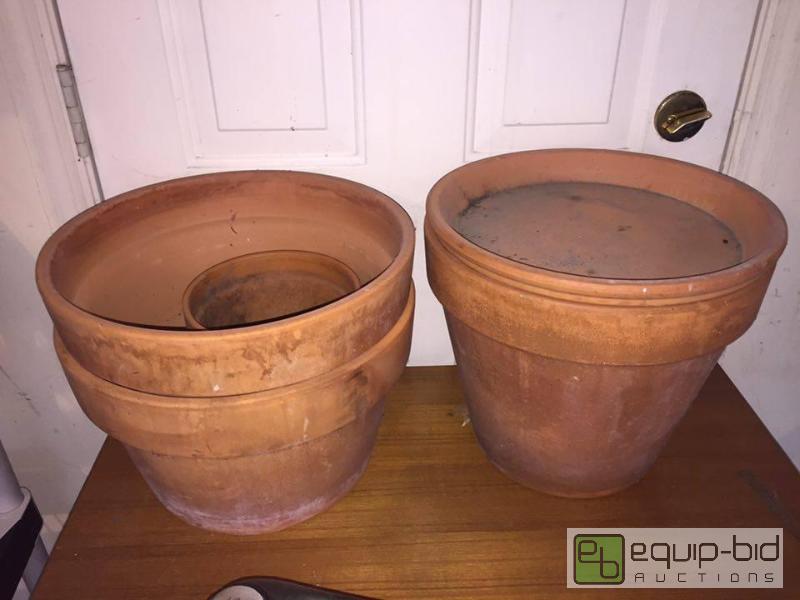 lot 51 image: Terra Cota Pots and Saucers