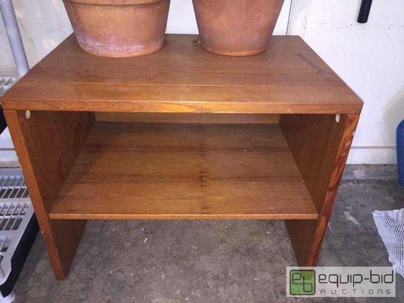 lot 52 image: Solid Wood Beadboard Desk