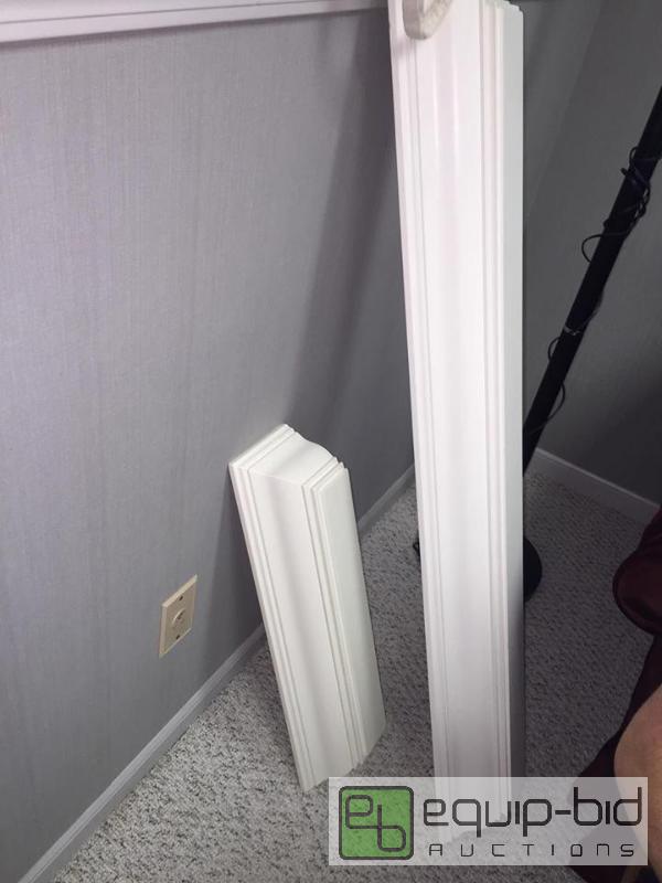 lot 71 image: Two White Pottery Barn Plate Shelves