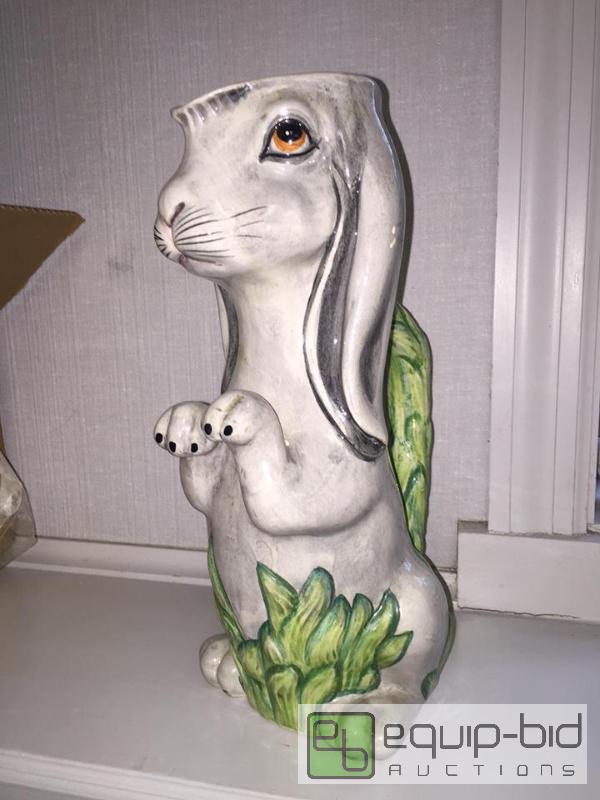 lot 84 image: Italy Mid-Century Ceramic Bunny Pitcher