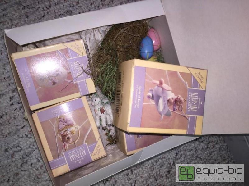 lot 92 image: Hallmark Keepsake Easter Ornaments, Birds Nest, Hand Painted Eggs, Figurines and more.