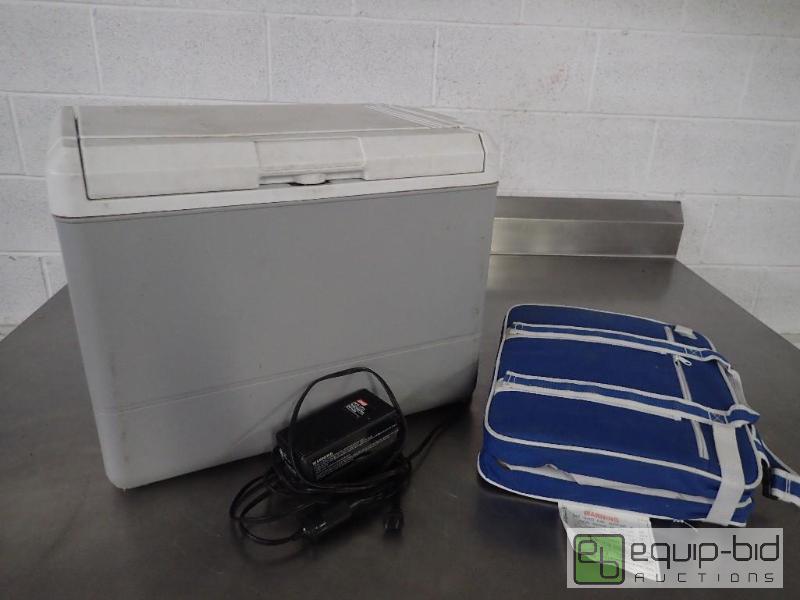 lot 6063 image: Refrigerated Cooler and Padded Seat Cushion