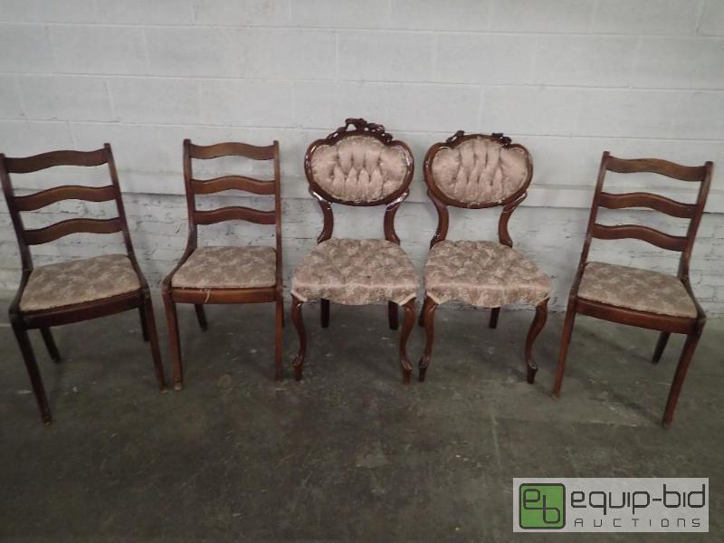 lot 6064 image: Lot of Five Decorative Chairs