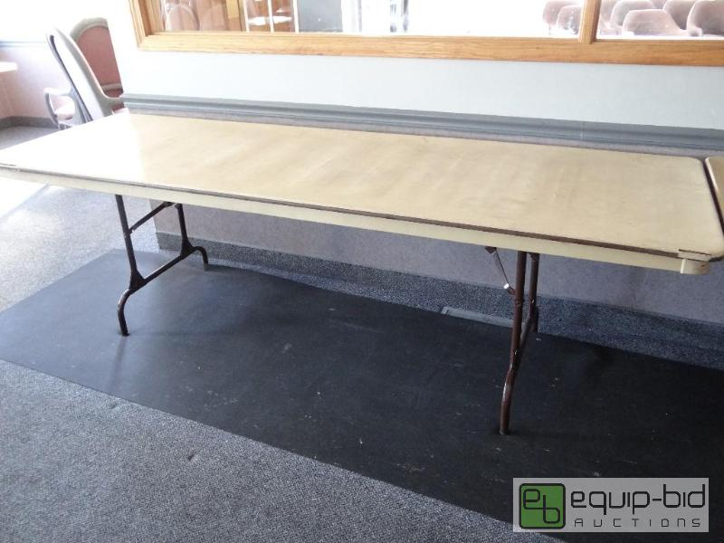 lot 554 image: (3) 96x30 Collapsable Tables