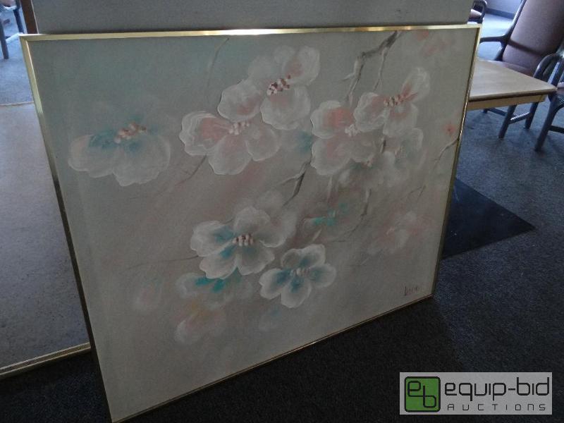 lot 557 image: Lee Reynolds Floral Canvas Art 50X40
