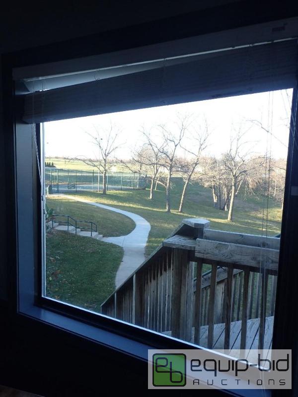 lot 577 image: (3) Double Glass Pane Aluminum Frame Exterior Windows