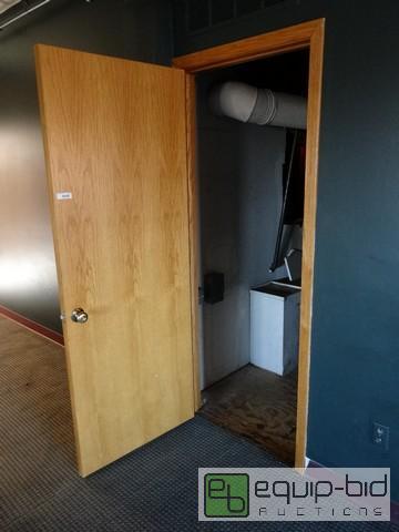 lot 627 image: Oak Door With Wooden Frame
