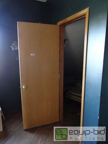 lot 628 image: Oak Door With Wooden Frame