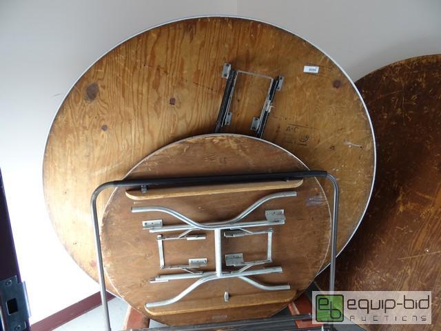 lot 630 image: (7) 66Inch Round Tables And (4) 48Inch Round Tables