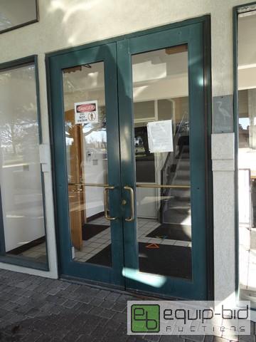 lot 647 image: 72x80 Main Entrance Double Glass Doors