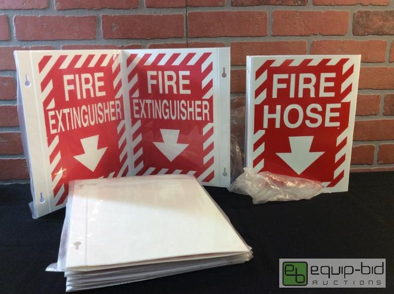 lot 203 image: Brady Fire Hose &amp Fire Extinguisher Sign ...