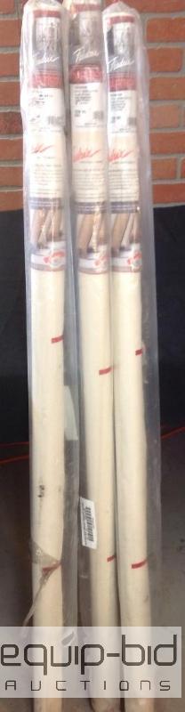 lot 82 image: Lot of 3 Acrylic Primed Cotton Canvas Rolls