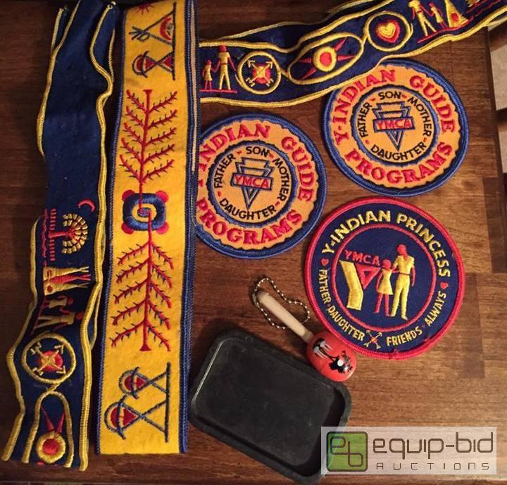 lot 197 image: Vintage Boy Scout Mikosaw Indian  YMCA Lot
