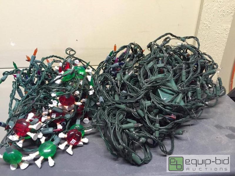 lot 226 image: Sets of Christmas Lights - M & Ms Candy, Transformer, etc.
