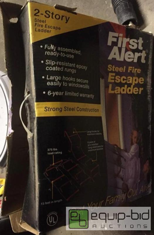 lot 239 image: First Alert 2-Story Steel Fire Escape Ladder in Box