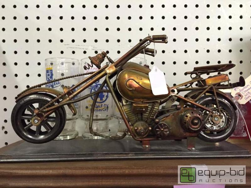 lot 96 image: Metal Motorcycle Sculpture