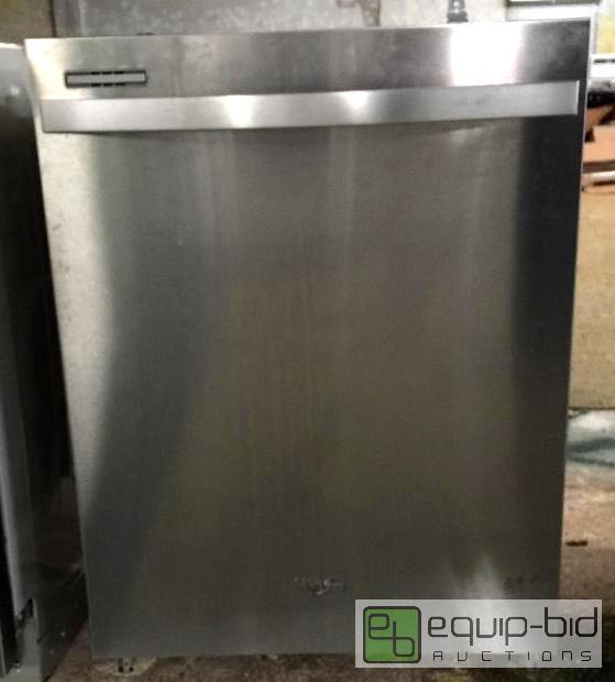 lot 1363 image: Whirlpool 24 Built-In Dishwasher w Top Rack Wash Option - Stainless Steel