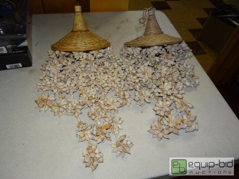 lot 1412 image: 2 hanging sea shell decorations....