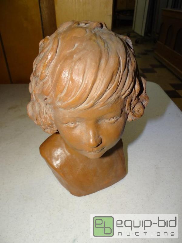 lot 1420 image: Local Wichita artist Babs Mellor, Lady sculpt...