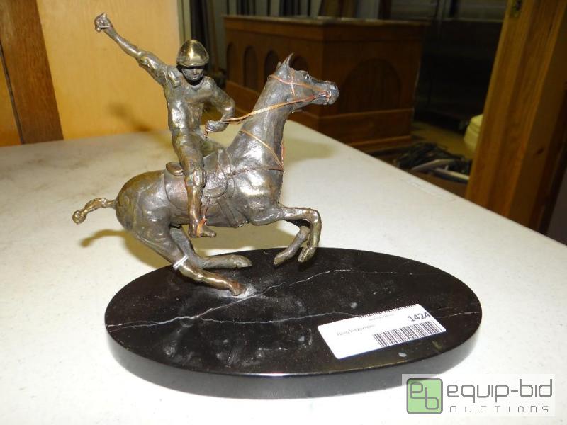 lot 1424 image: Robert Scott sculpture on marble base.  9&quo...