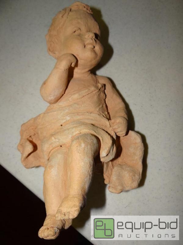 lot 1437 image: Local Wichita artist Babs Mellor child sculpt...