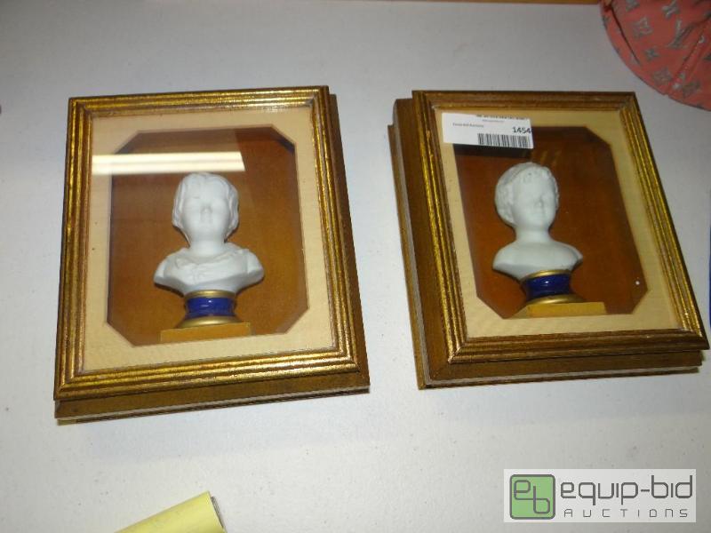 lot 1454 image: 2 framed miniatures....