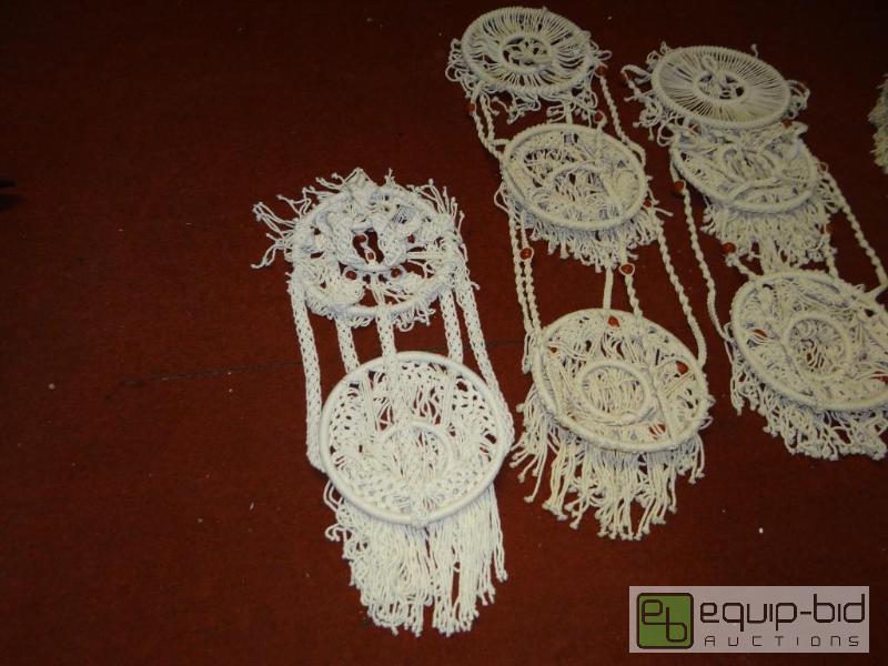 lot 1455 image: Lot of 3 vintage hanging macramaes.&nbsp...