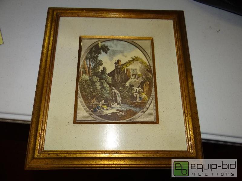 lot 1458 image: Hand colored French engraving framed.  11&quo...