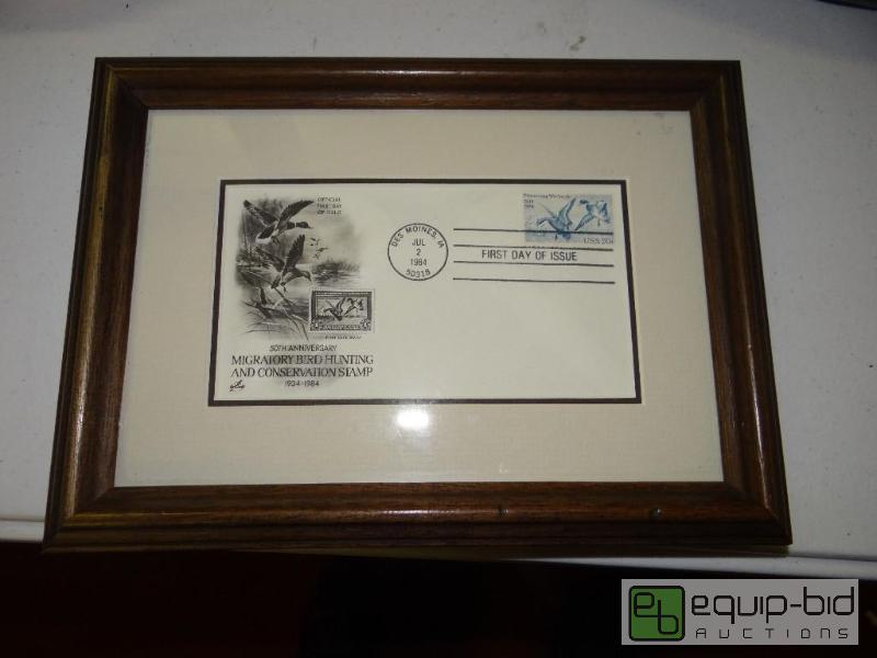 lot 1459 image: Framed first day of issue 50th anniversary Mi...