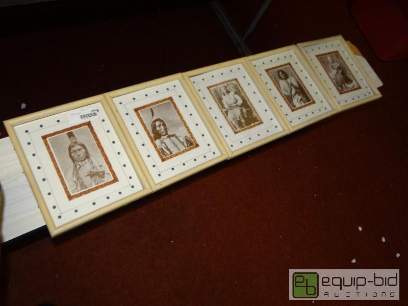 lot 1460 image: Set of 5 framed Native American prints....