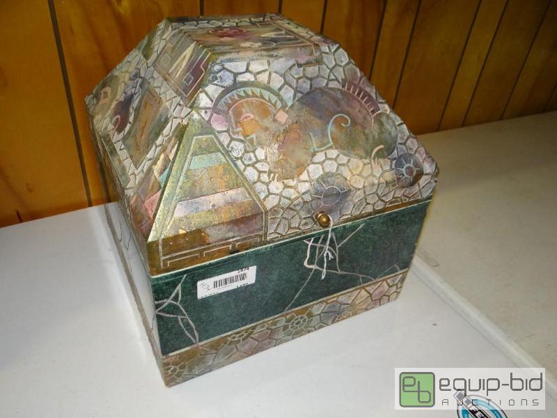 lot 1474 image: Decorative stone looking box.&nbsp  Priced $...