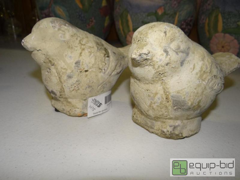 lot 1475 image: Pair of clay birds....
