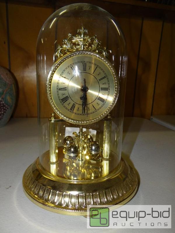 lot 1485 image: Anniversary clock with dome globe. &nbsp&nbs...