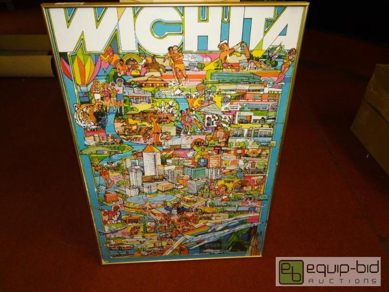 lot 1504 image: Framed vintage Wichita print.  This is a very...