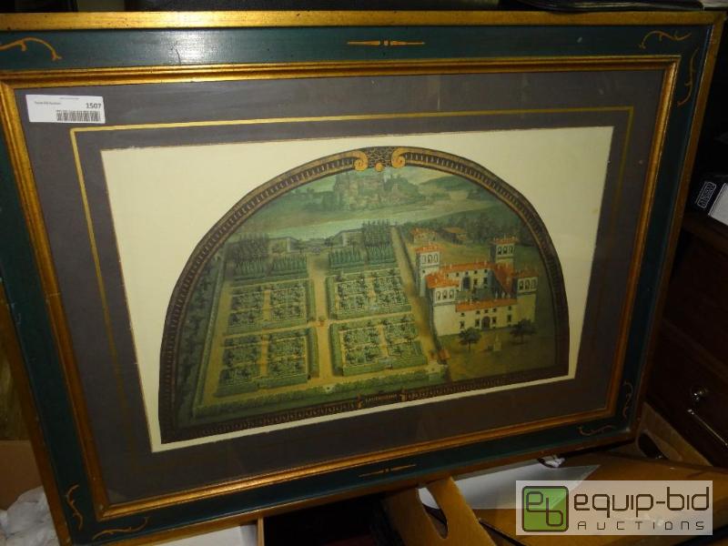 lot 1507 image: Framed print &quot Villa dell Ambrogiana&quo...
