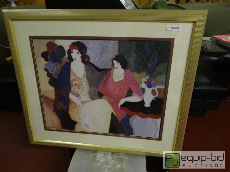 lot 1523 image: Large framed print signed Tarkay.  31&quot x...