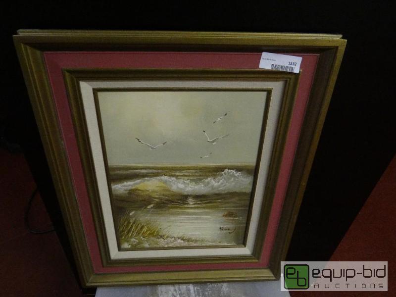 lot 1532 image: Framed oil on canvas signed Kennedy.  19&quot...