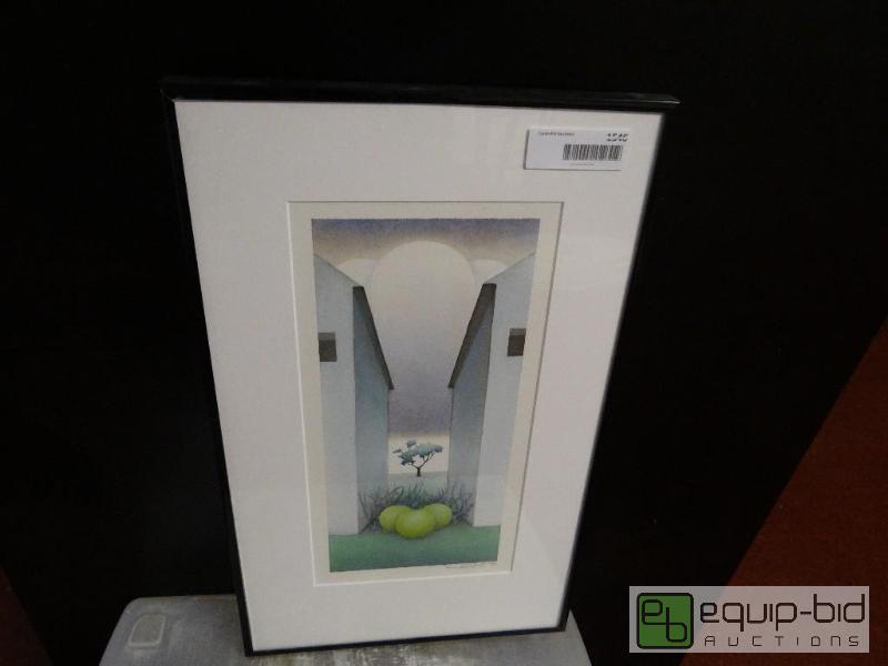 lot 1546 image: Framed watercolor print.  Signed by Charles N...