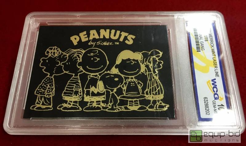 PEANUTS GANG Laser Line BLACK GOLD Card CHARLIE BROWN Snoopy Graded GEM MINT 10