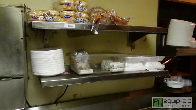 lot 784 image: Lot of Wall Mounted Stainless Heavy Duty Shelving